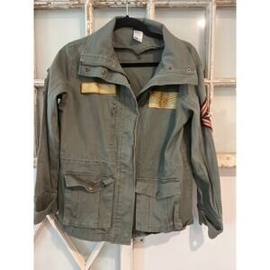 Captain Marvel size small Carol Danvers army green utility jacket with patches